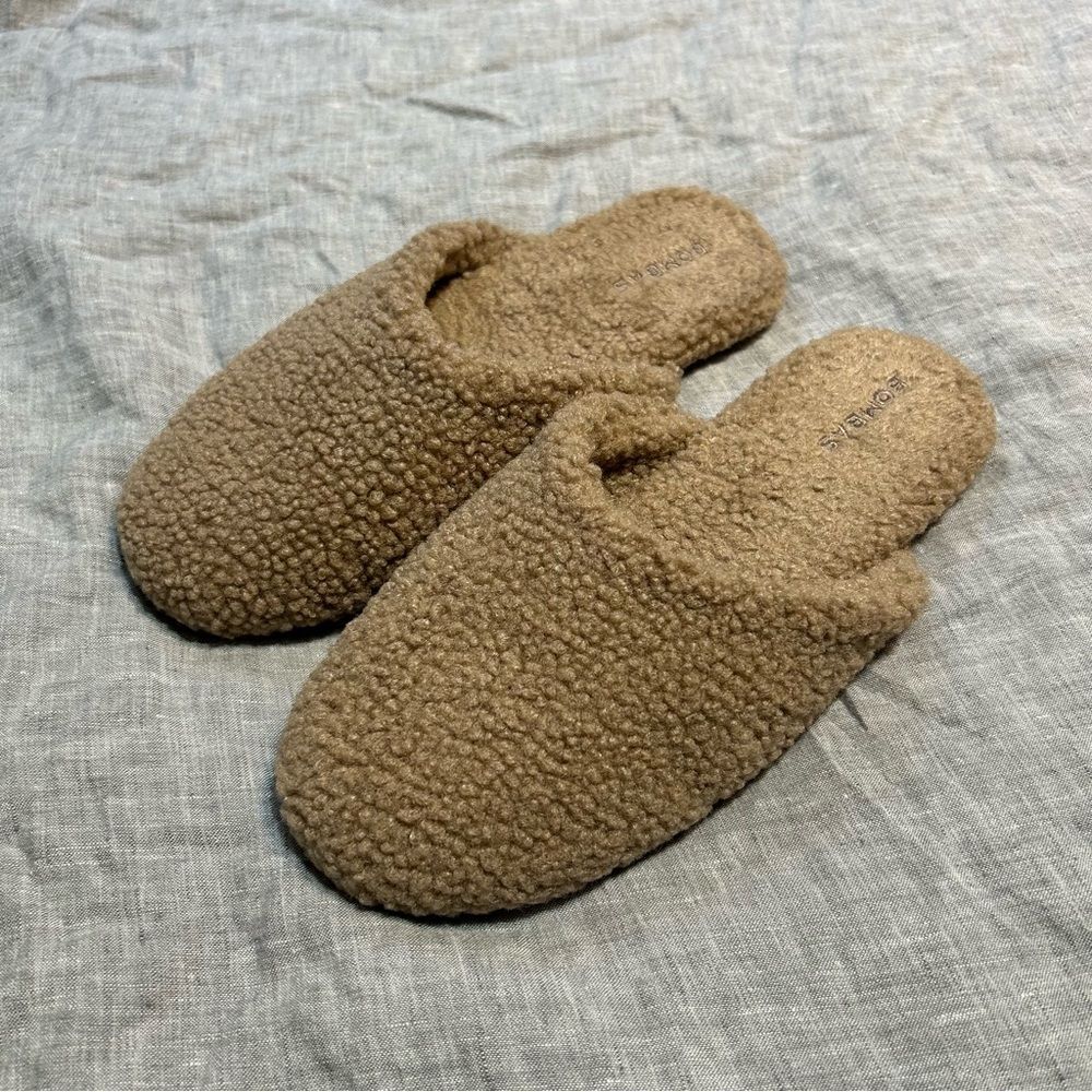 Bombas Women's Sunday Mule Slippers in Sandy Cove Tan Size 8 Loungewear Cozy